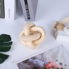 Đồ Decor Để Bàn Khối Tròn Gỗ 3 Vòng Dây Chuyền