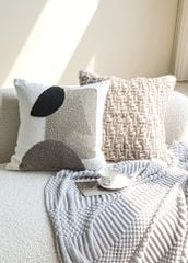 Vỏ Gối Tựa Lưng Sofa Cao Cấp Tông Nâu Tím Sang Trọng