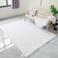 Thảm Lông Thỏ Sợi Lông Sát Mềm Mại Đế Canvas Thảm Trang Trí Cao Cấp
