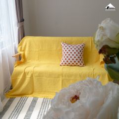 Thảm Phủ Sofa Lưới Dệt Màu Vàng Nổi Bật