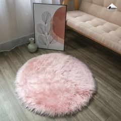 Thảm Lông Tròn Siêu Mịn Trang Trí PA9165