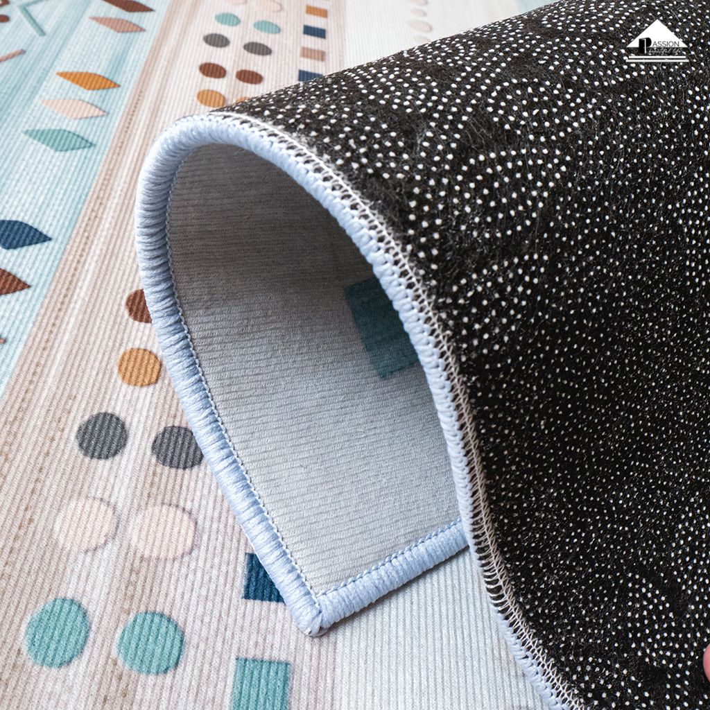 Thảm Nhung Nỉ Trang Trí Thảm Bali Nhung Hoa Văn Tối Giản