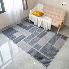 Thảm Nhung Nỉ Trang Trí Thảm Bali Nhung Hoa Văn Tối Giản