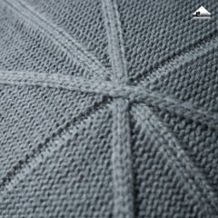 Vỏ Gối Tựa Lưng Trang Trí Đan Len Dập Caro Kim Cương