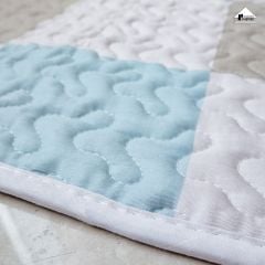 Thảm Cotton Trải Sàn Nhật Bản Trang Trí Hình Học Trang Nhã