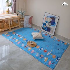 Thảm Cotton Trải Sàn Chần Bông Hoạ Tiết Đơn Giản Mới