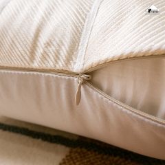 Vỏ Gối Tựa Lưng Sofa Dệt Gấm Màu Nổi Họa Tiết Chiếc Lá