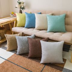 Vỏ Gối Tựa Lưng Bố Gai Màu Trơn