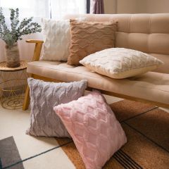 Vỏ Gối Tựa Lưng Chần Bông Len Ziczac Cao Cấp