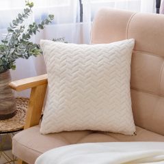 Vỏ Gối Tựa Lưng Nhung Tuyết Dập Vân