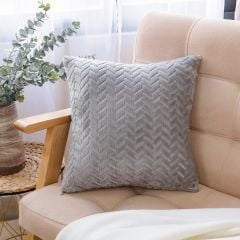 Vỏ Gối Tựa Lưng Nhung Tuyết Dập Vân