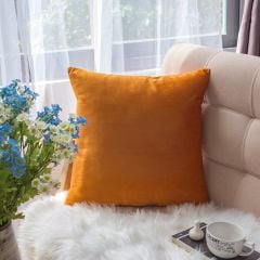 Vỏ Gối Tựa Lưng Sofa Nhung Trơn Màu Sắc Hiện Đại