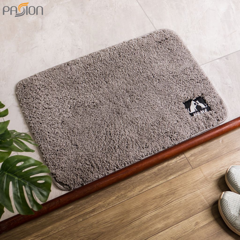 Thảm Lau Chân Chống Thấm Trơn Màu Đế Chống Trượt