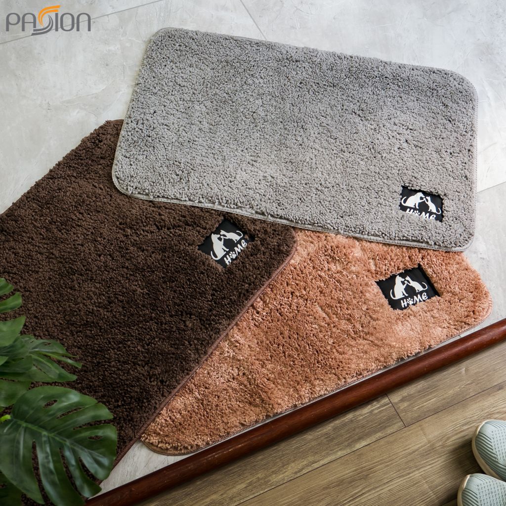Thảm Lau Chân Chống Thấm Trơn Màu Đế Chống Trượt