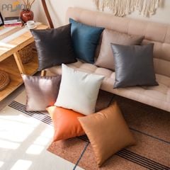 Gối Tựa Lưng Sofa Da Mềm Dập Kiểu Chấm Bi Phong Cách Ý