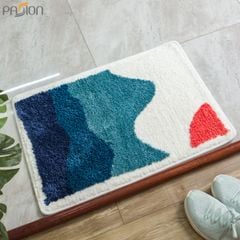 Thảm Lau Chân Lông Họa Tiết Tranh Trừu Tượng Siêu Thấm