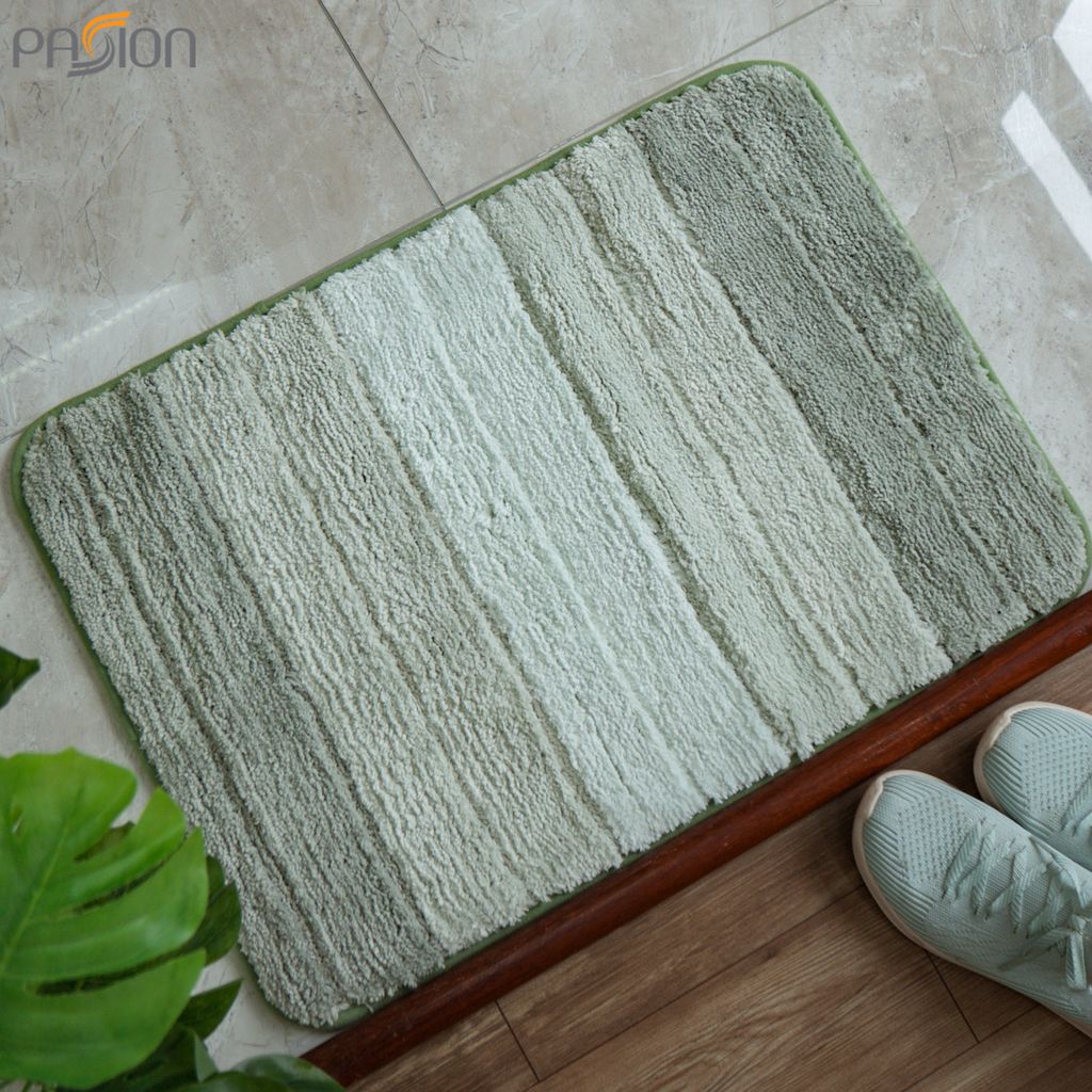 Thảm Lau Chân Sợi Len Gradient Màu Lót Nhà Tắm Chống Trượt Thảm Lau Chân Nhà Bếp