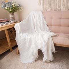 Thảm Phủ Sofa Trơn Kẻ Sọc Màu Trơn Trang Trí Ghế Sofa Nhiều Size