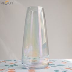 Bình Hoa Thủy Tinh Trong Suốt Mạ Điện Màu Khói