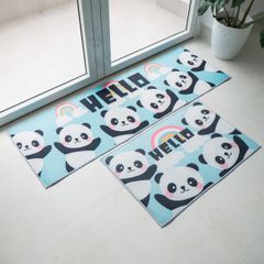 Thảm Bếp Họa Tiết Dễ Thương Phong Cách Xám Rustic