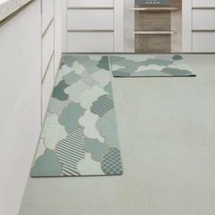 Thảm Bếp PVC Chống Thấm Nước Dễ Vệ Sinh Họa Tiết Kim Cương