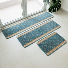 Thảm Bếp Phong Cách Châu Âu Thấm Dầu Hút Nước Hoa Văn Dệt Nổi