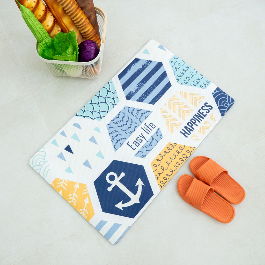 Thảm Bếp PVC Chống Thấm Chống Trơn Trượt Họa Tiết Núi Biển