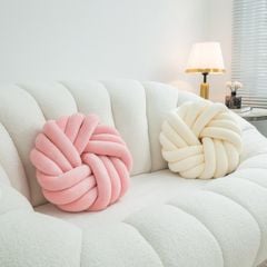 Gối Đệm Trang Trí Tựa Lưng Phòng Khách Giường Ngủ Đan 3 Sóng