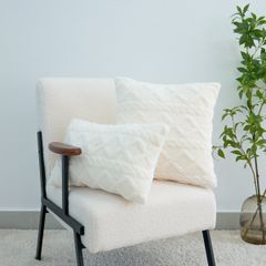 Vỏ Gối Tựa Lưng Sofa Lông Dạ Nỉ Hình Học Ziczac