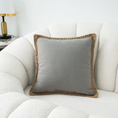 Vỏ Gối Tựa Lưng Bố Dày Viền Sợi Gai Dầu Phong Cách Âu Mỹ