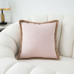 Vỏ Gối Tựa Lưng Bố Dày Viền Sợi Gai Dầu Phong Cách Âu Mỹ