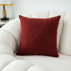 Vỏ Gối Tựa Lưng Bố Dệt Sợi Chenille Trơn Màu Gối Mềm Dày Dặn