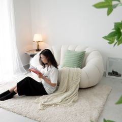 Ghế Sofa Phòng Khách Hình Trái Bí Lông Cừu Mềm Mại