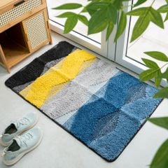 Thảm Cotton Len Dập Vân Nổi Ziczac Ra Vào Cửa Căn Hộ