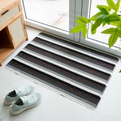 Thảm Nhựa Đan Rối Tesslin Sợi Lụa Màu Phối Sọc Để Ở Cửa Ra Vào