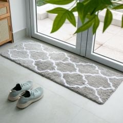 Thảm Lau Chân Trang Trí 45x120cm Hoa Văn Vương Miệng