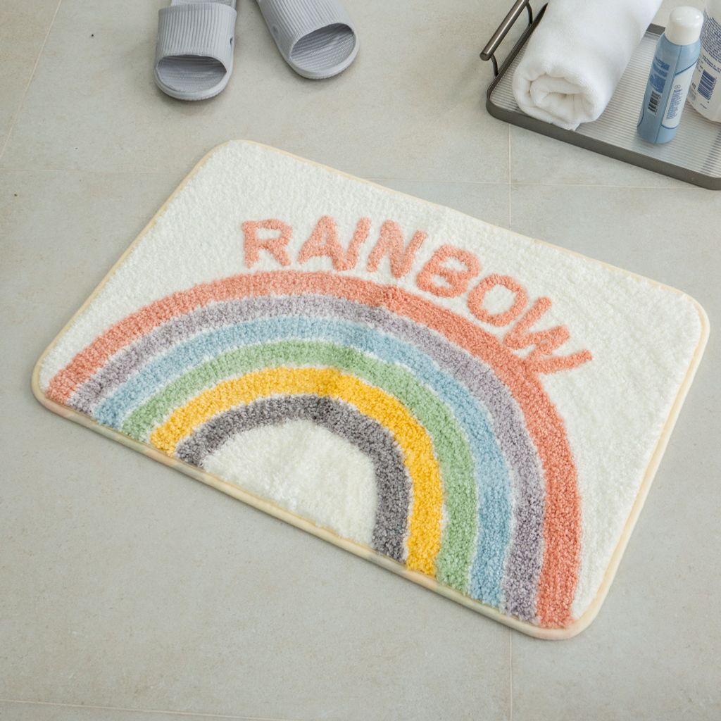 Thảm Lau Chân Trang Trí Cửa Ra Vào Nhà Tắm Siêu Thấm Rainbow