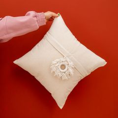 Gối Tựa Lưng Tua Rua Ma Rốc Dệt Tua Rua Bắc Âu