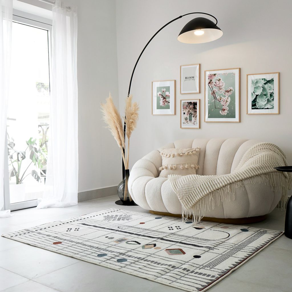 Thảm Lông Sợi Ngắn Alice Họa Tiết Đốm Trừu Tượng