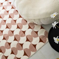 Thảm Lông Sợi Ngắn Alice Họa Tiết Hình Vạn Hoa Hồng