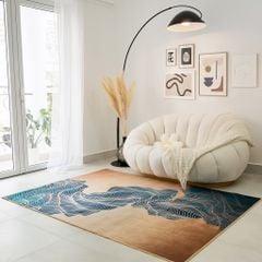 Thảm Nhung Trang Trí Phòng Khách Phòng Ngủ Hình Học Sang Trọng - Mẫu 7