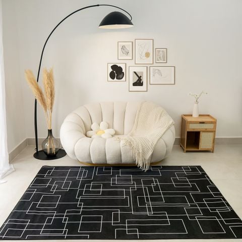 Thảm Nhung Nỉ Trải Sàn Phong Cách Scandivan Hiện Đại