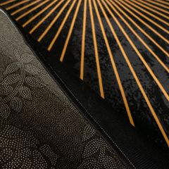 Thảm Nhung Nỉ Trải Sàn Trang Trí Phòng Khách Họa Tiết Đen Xám - Xoáy Tròn