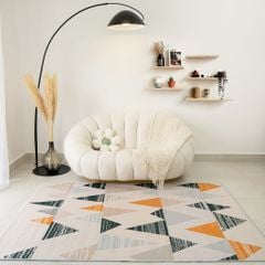 Thảm Trải Sàn Trang Trí Nhung Nỉ Hình Học Phong Cách Hiện Đại 1