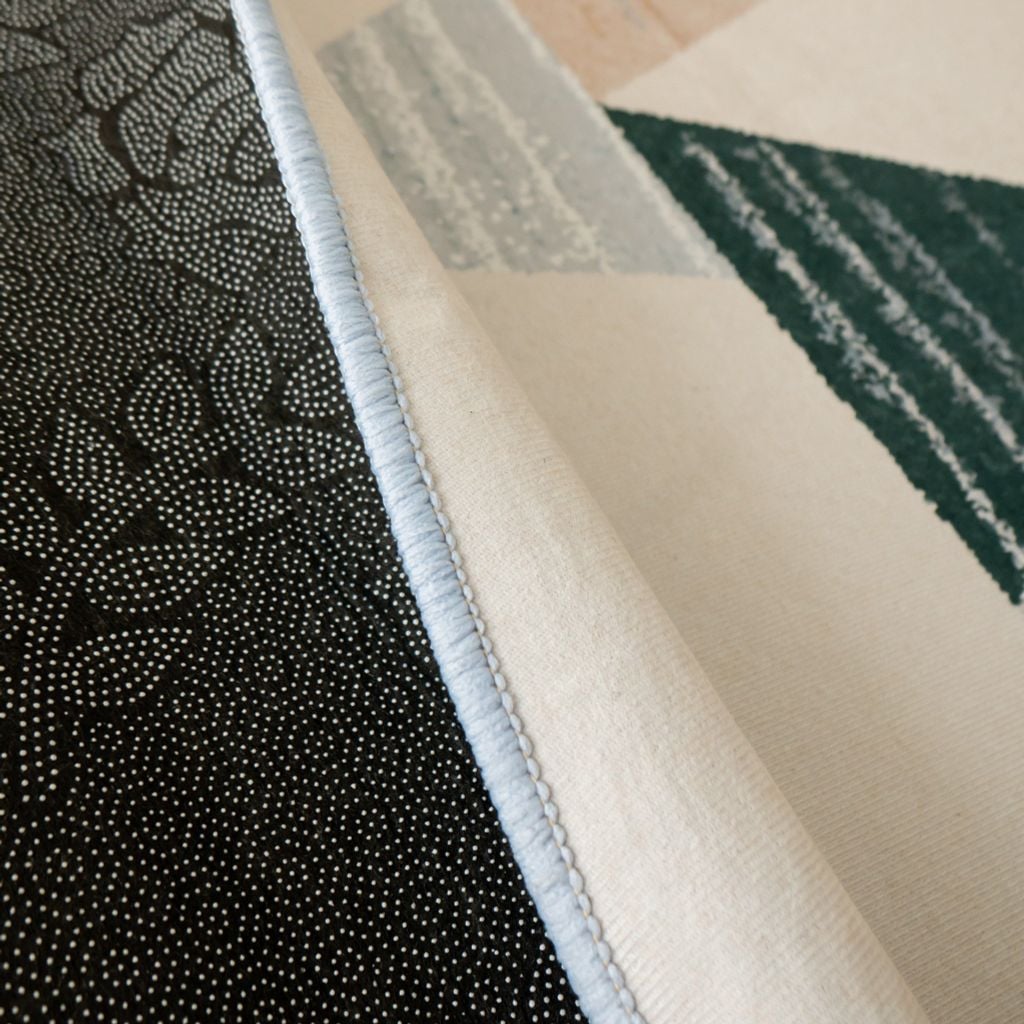 Thảm Trải Sàn Trang Trí Nhung Nỉ Hình Học Phong Cách Hiện Đại 1