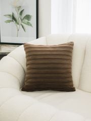 Vỏ Gối Tựa Lưng Dập Ply Nổi Nhung Sọc