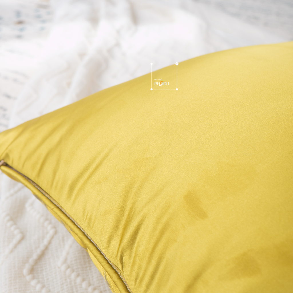 Vỏ Gối Tựa Lưng Dệt Gấm Kẻ Sọc Cao Cấp