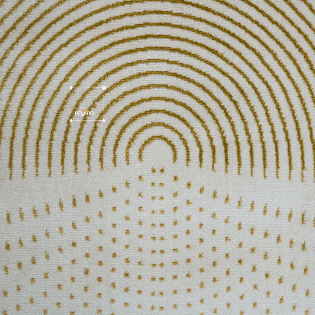 Thảm Lông Sợi Ngắn Dệt Màu Họa Tiết Hiện Đại Be Xám