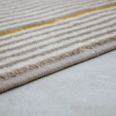 Thảm Lông Sợi Ngắn Dệt Màu Họa Tiết Hiện Đại Be Xám