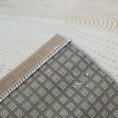 Thảm Lông Sợi Ngắn Dệt Màu Họa Tiết Hiện Đại Be Xám